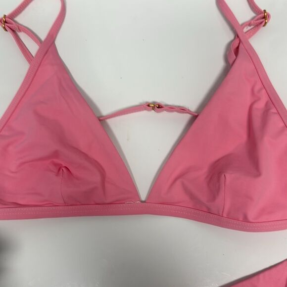 Pink Triangle Bikini Set MEDIUM - Brand New - LSpace - No Padding - NWOT - Picture 2 of 4